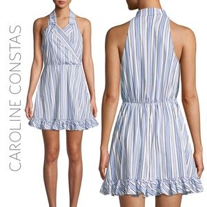 NWT CAROLINE CONSTAS Nyssa Striped Mini Dress